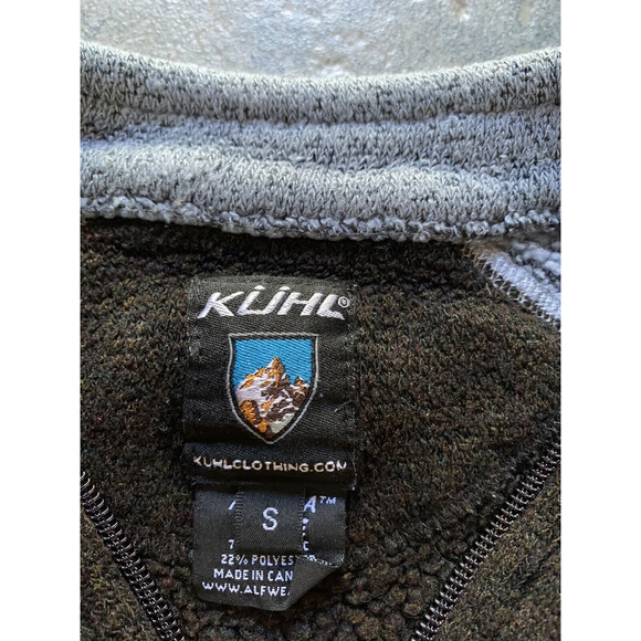 Kuhl Alpaca Fleece Full Zip Woman’s Thumb Holes Brown/Gray Size Small Pockets - Picture 6 of 11